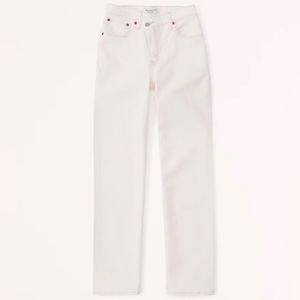 NWT Abercrombie & Fitch 90s Straight Ultra High Rise Criss Cross Waist Jeans